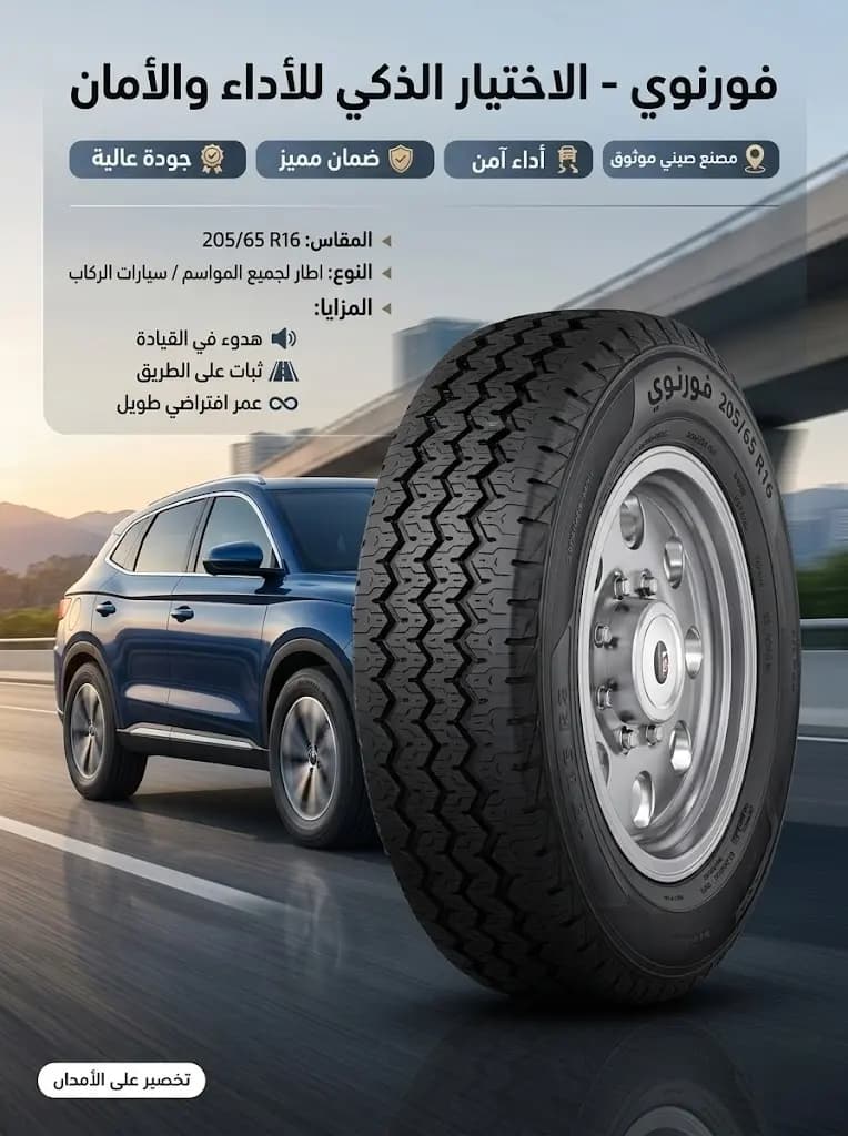 اطار صيني فورنوي 205/65 R16 / Fronway Chinese Tire 205/65 R16