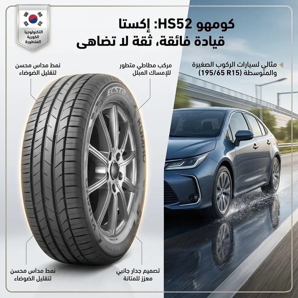 اطار كومهو كوري 195/65 R15 | Kumho Korean Tire 195/65 R15