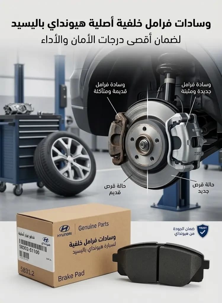 كولية خلفي دسك بالاسايد صيني / Chinese Hyundai Palisade Rear Brake Pads