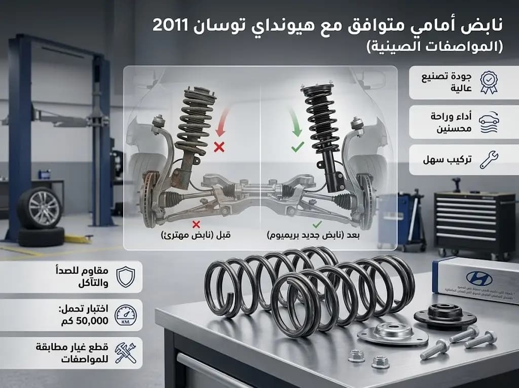نابض أمامي هيونداي توسان 2011 صيني / Front Coil Spring Hyundai Tucson 2011