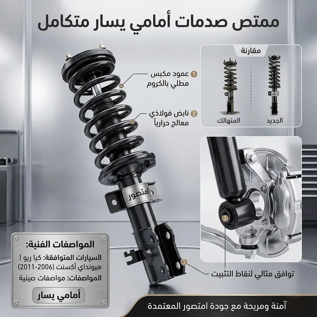ممتص صدمات امامي يسار ريو+اكسنت 06-11 صيني (امتصور) /Front Left Strut Rio+Accent