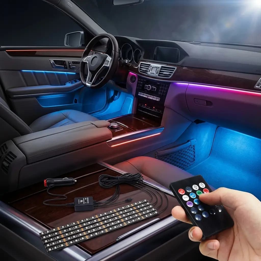 اضاءة تابلو LED للسيارة / LED CAR ATMOSPHERE LIGHT Dashboard Light-Universal Car