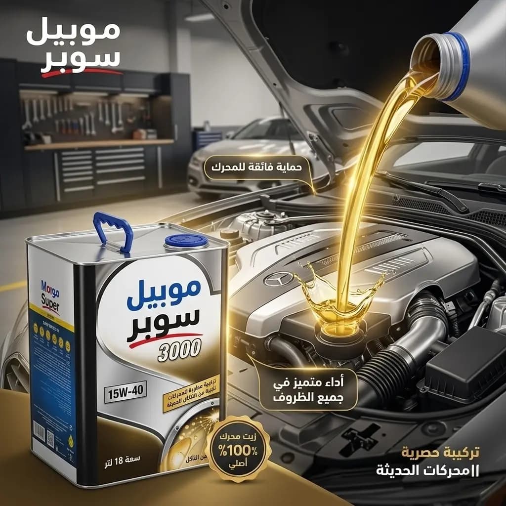 زيت موبيل سوبر 3000 (15W-40) 18 لتر - سيارات متعددة / Mobil Super 3000 (15W-40)