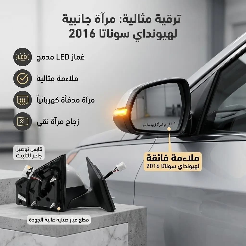 مراية باب غماز هيونداي سوناتا 2016 صيني / Hyundai Sonata 2016