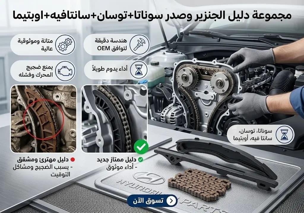 مسند جنزير صدر سوناتا+توسان+سانتافيه+اوبتيما صيني / Timing Chain Guide - Chinese